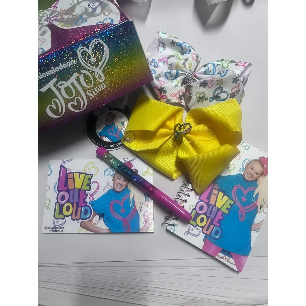JOJO SIWA Bow Club BFF Collection Hair Bows Gift Set Limited Edition Plus MORE